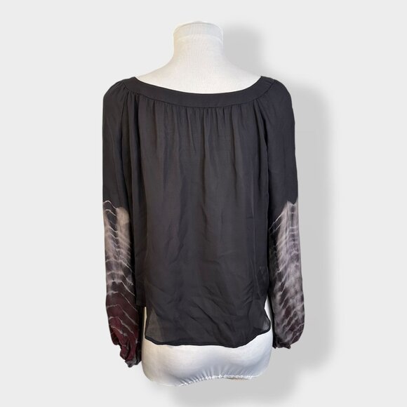 L'AGENCE Silk Tie Dye‎ Blouse - Picture 4 of 5